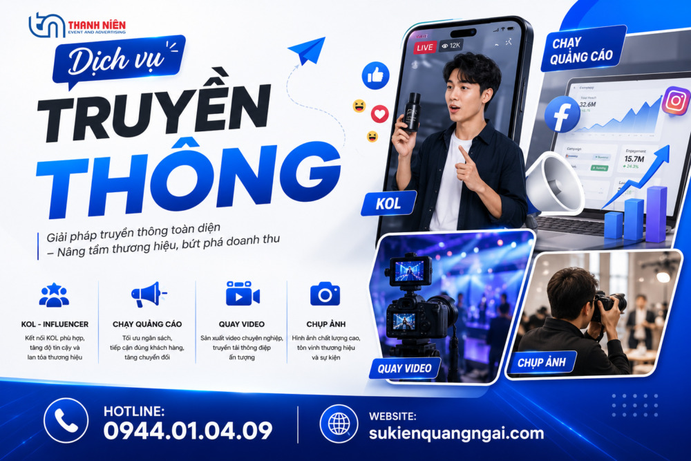 Thanh Niên Event cung cấp dịch vụ truyền thông sự kiện chuyên nghiệp
