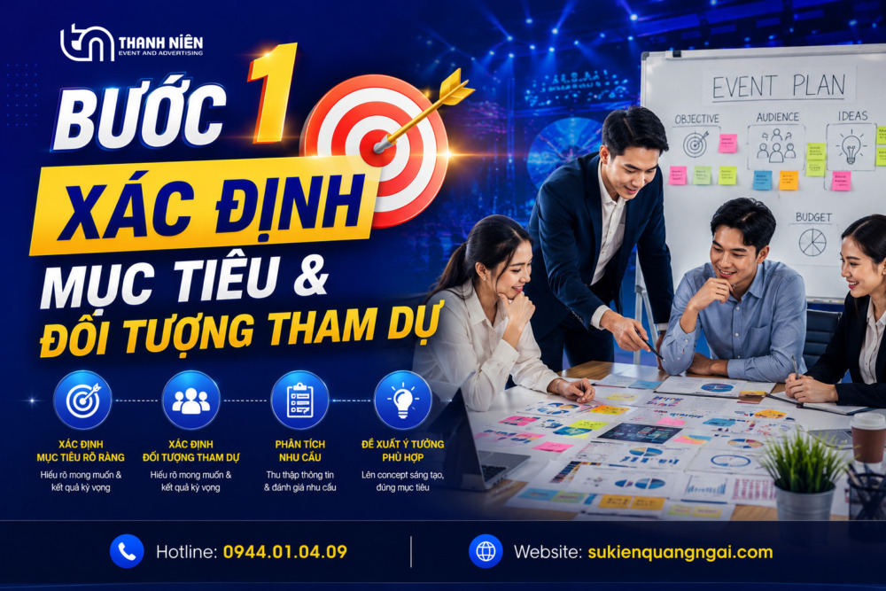 tổ chức sự kiện Quảng Ngãi Cần xác định mục tiêu và đối tượng tham dự sự kiện là ai để có thông điệp phù hợp