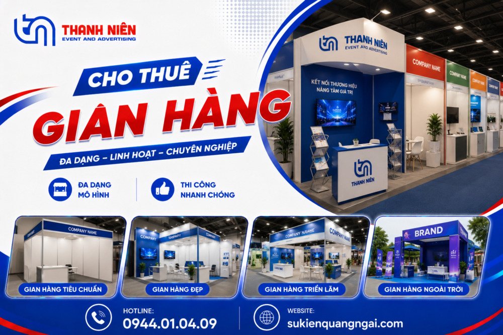Cho thuê gian hàng sự kiện chuyên nghiệp